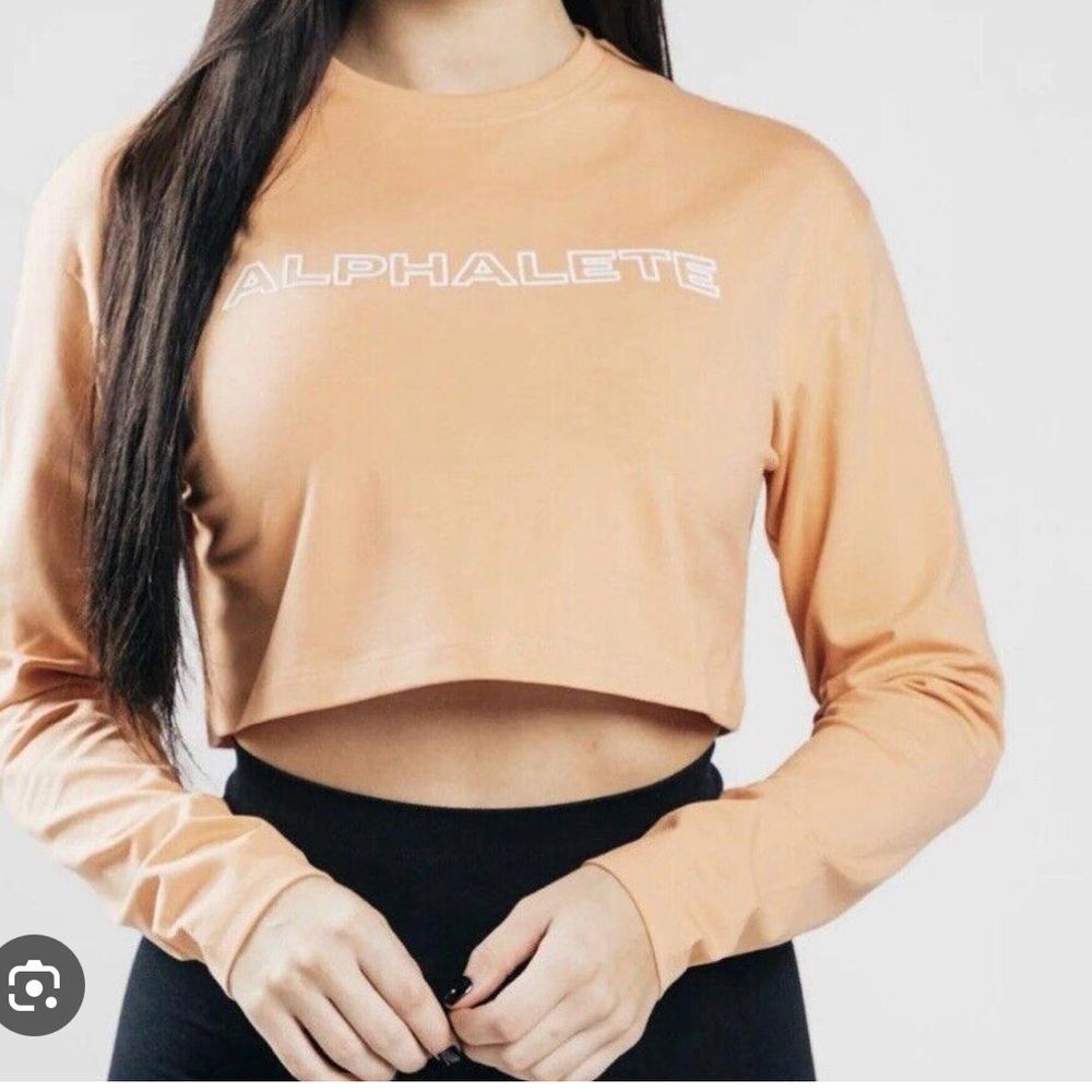 Alphalete Women's Peach Crop Top Sz S